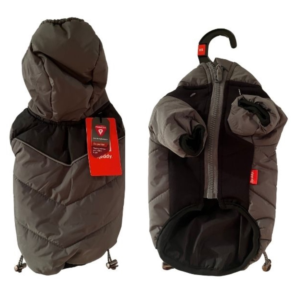 Reddy PrimaLoftWarmest Black and Grey Dog Puffer Jacket